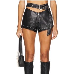 Women's High Waist Black Shorts